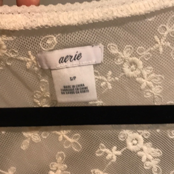 Aerie White peplum shirt - Picture 3 of 3